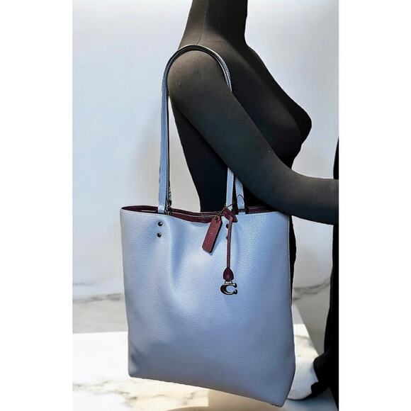 Coach 88341 Plaza Polished Pebble Leather Tote Bag - Picture 6 of 10